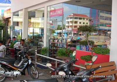 Total Gas and fast food in Sihanoukville, Cambodia.