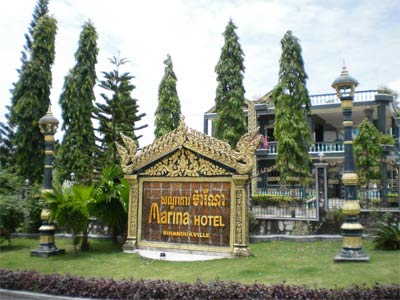 Marina Hotel in Sihanoukville, Cambodia.