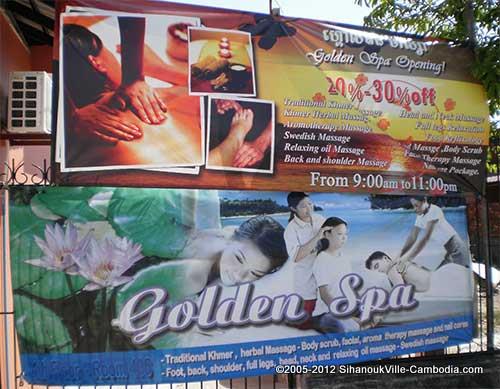 Golden Spa in Sihanoukville, Cambodia.