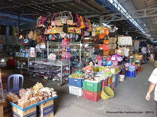sihanoukville central market, cambodia