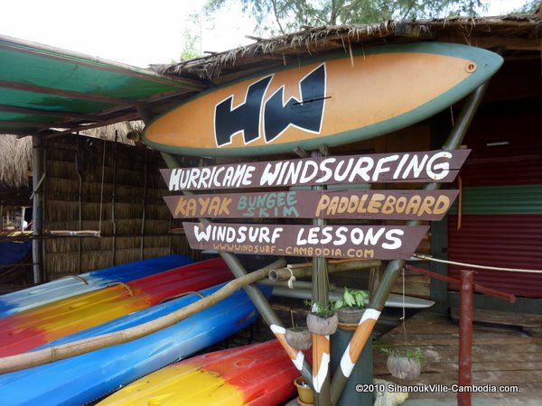 hurricane windsurfing on otres beach, sihanoukville, cambodia, kayak, paddleboard