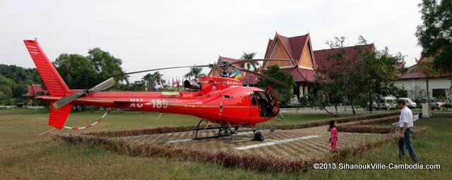 Helistar Cambodia Charter Helicopter Flights around Sihanoukville, Cambodia.