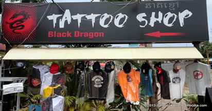 Black Dragon Tattoo in Sihanoukville, Cambodia.