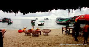 The Rising Sun Guesthouse on Koh Rong Island in Sihanoukville, Cambodia.
