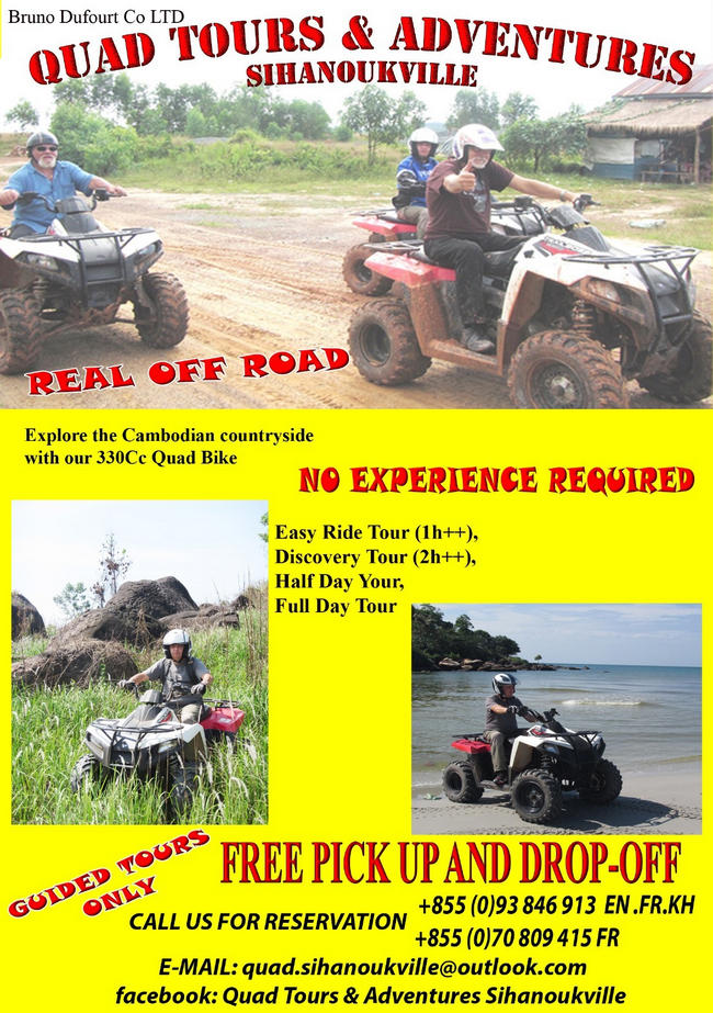Quad Tour Adventures in SihanoukVille, Cambodia.