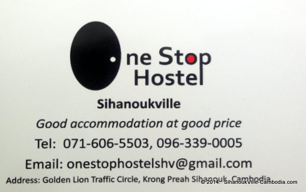 One Stop Hostel in SihanoukVille, Cambodia.
