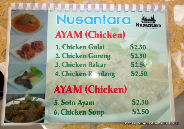 Nusantara Indonesian Restaurant in SihanoukVille, Cambodia.
