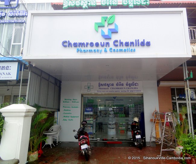 Chamroeun Chanlida Pharmacy in SihanoukVille, Cambodia.