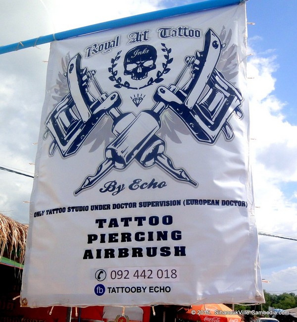 Royal Art Tattoo in SihanoukVille, Cambodia.