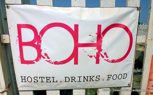 BOHO Hostel and Restaurant in SihanoukVille, Cambodia.