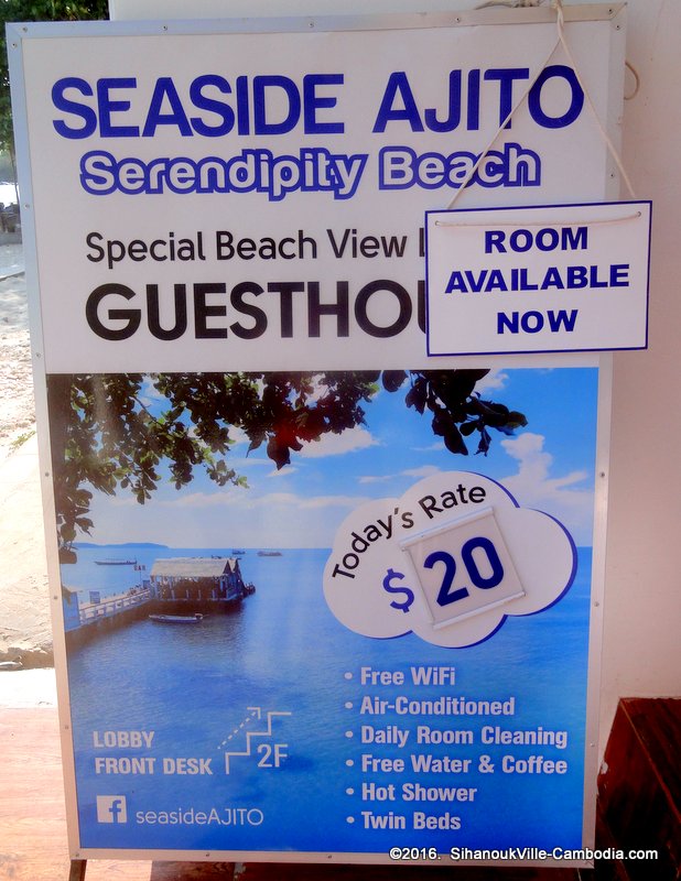 Seaside Ajito Guesthouse in SihanoukVille, Cambodia.