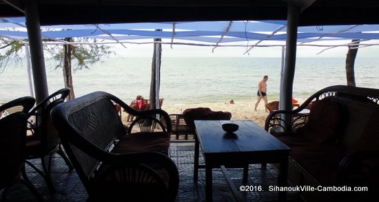 The Beach Chalet Bar & Restaurant in Sihanoukville, Cambodia.