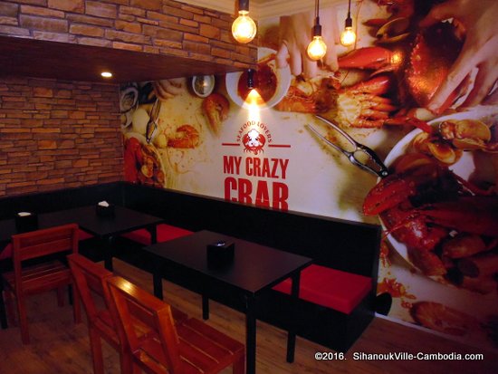 My Crazy Crab Seafood Lovers Restaurant in SihanoukVille, Cambodia.