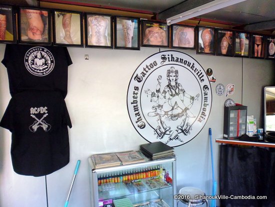 Chambers Tattoo and Piercing in SihanoukVille, Cambodia.