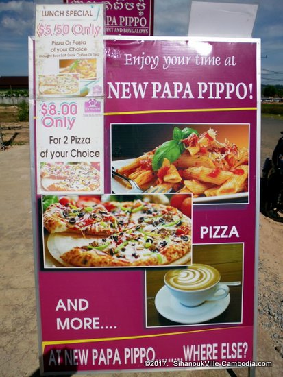 New Papa Pippo Restaurant and Bungalows in SihanoukVille, Cambodia.