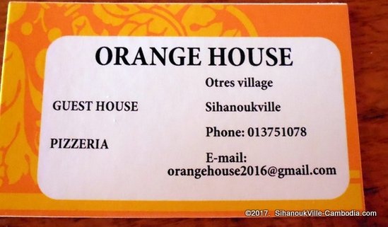 Orange House Guesthouse and Pizzeria in SihanoukVille, Cambodia.
