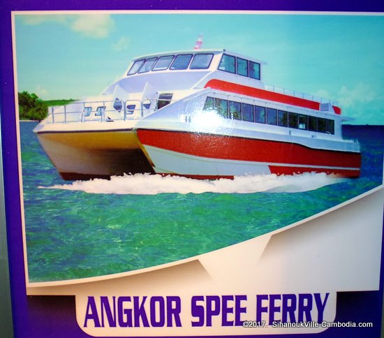 Ferry Schedule between SihanoukVille and the Islands.