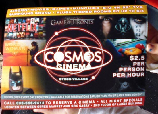 Cosmos Cinema in SihanoukVille, Cambodia.  Otres Village.