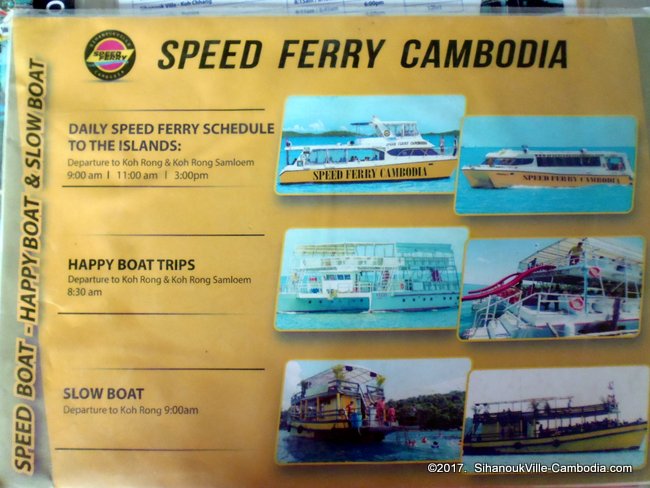 Koh Rong Speed Ferry Cambodia Boat Ferry in SihanoukVille, Cambodia.