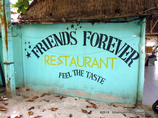 Friends Forever Restaurant & Beach Bar in SihanoukVille, Cambodia.