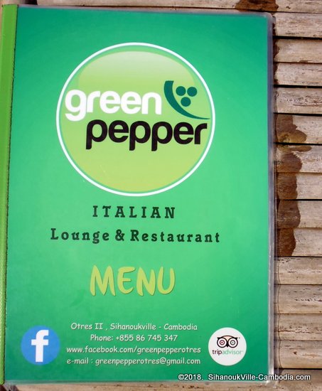 Green Pepper Italian Restaurant in SihanoukVille, Cambodia.