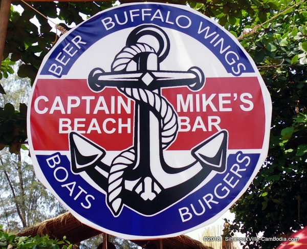 Captain Mike's Beach Bar in SihanoukVille, Cambodia.  Otres Beach.