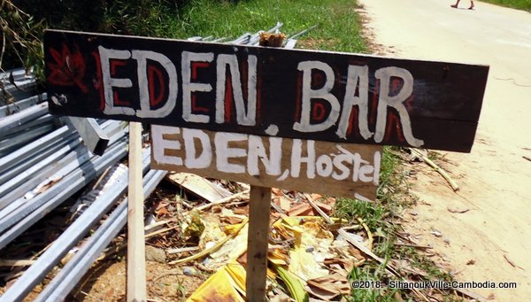 Eden Bar and Hostel in SihanoukVille, Cambodia.  Otres Village.