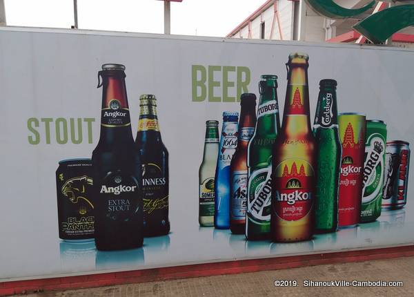 Angkor Beer in Sihanoukville, Cambodia.  My Country, My Beer.