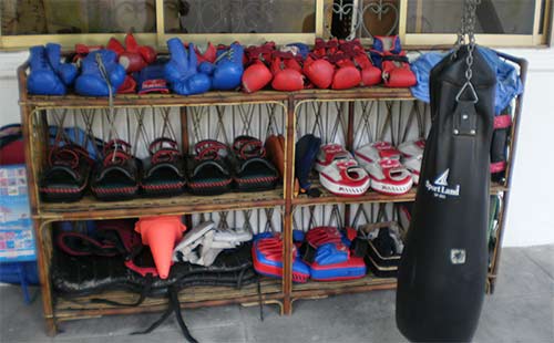 boxing tools at the fitness centre.