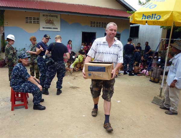 henrik and the us navy at the goodwill school in sihanoukville