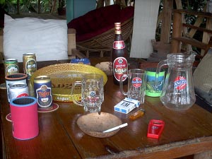 collection of cambodian beers