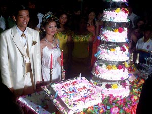 a wedding cake in sihanoukville, cambodia