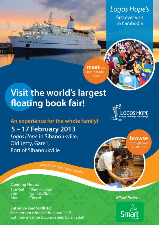 Logos Hope floating book fair in Sihanoukville, Cambodia.